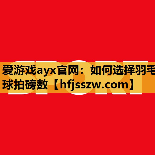 如何选择羽毛球拍磅数